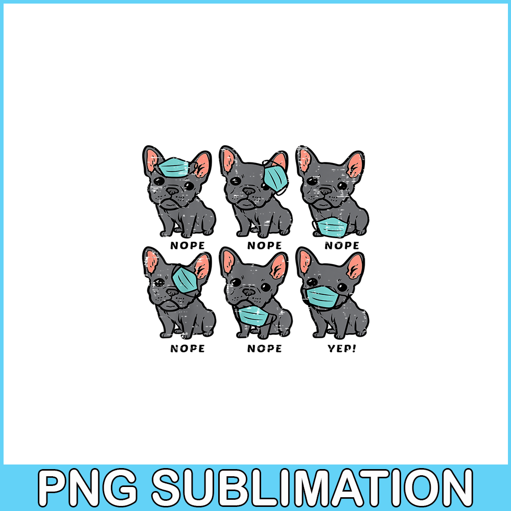 HL16102370-Funny French Bulldog In Mask PNG, Frenchie Dog Lover PNG, French Dog Artwork PNG.png