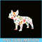HL16102372-French Bulldog Love Flower PNG, Frenchie Dog Lover PNG, French Dog Artwork PNG.png