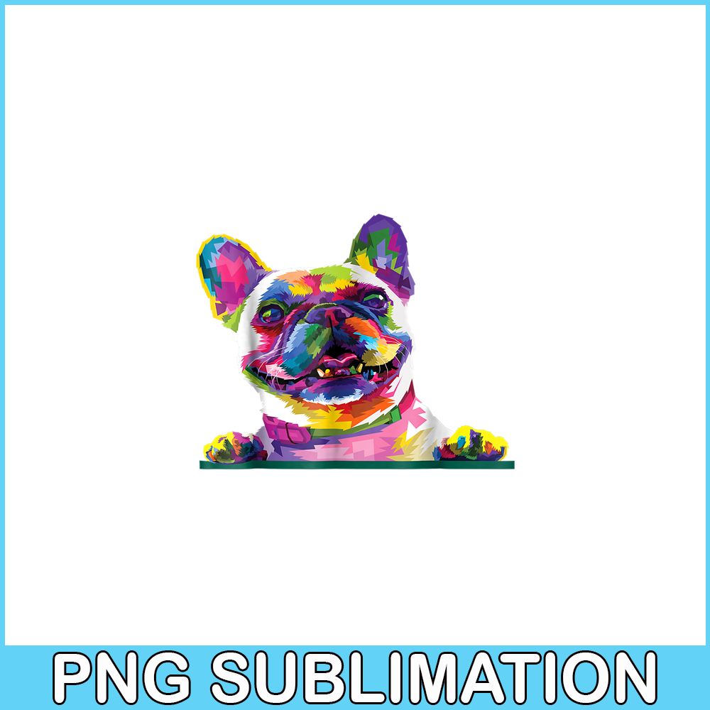 HL16102385-Colorful Bulldog Pop Art Style PNG, Frenchie Dog Lover PNG, French Dog Artwork PNG.png