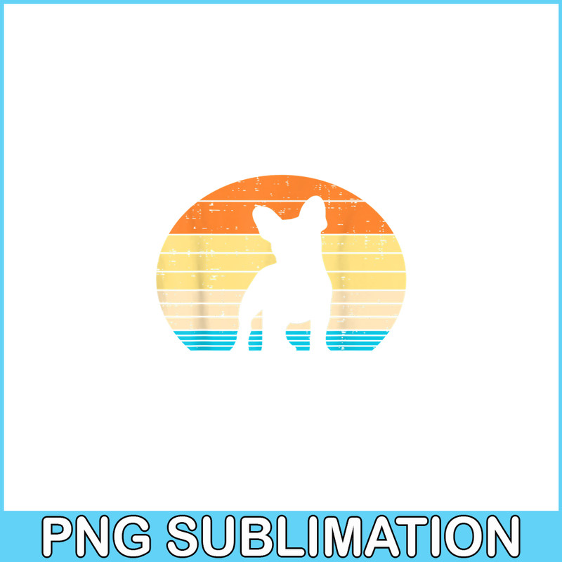 HL16102392-French Bulldog Sunset Retro PNG, Frenchie Dog Lover PNG, French Dog Artwork PNG.png