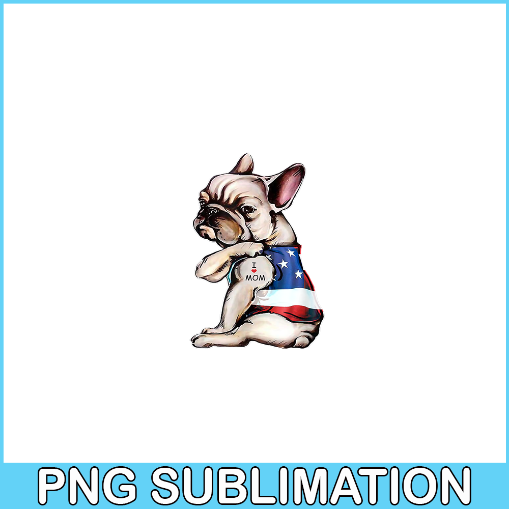 HL16102396-French Bulldog Tattoo PNG, Frenchie Dog Lover PNG, French Dog Artwork PNG.png