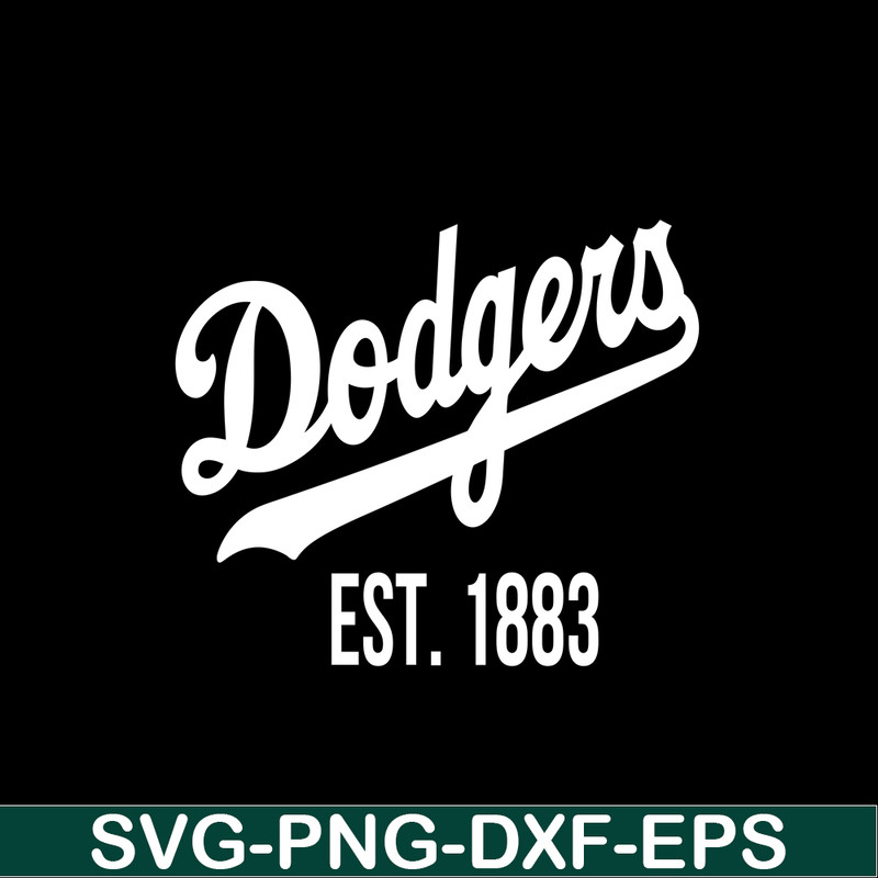 MLB011223136-Dodgers EST 1883 Text SVG, Major League Baseball SVG, MLB Lovers SVG MLB011223136.png