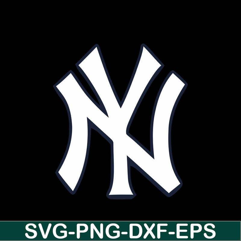 MLB204122327-NewYork Yankees White Logo SVG, Major League Baseball SVG, Baseball SVG MLB204122327.png