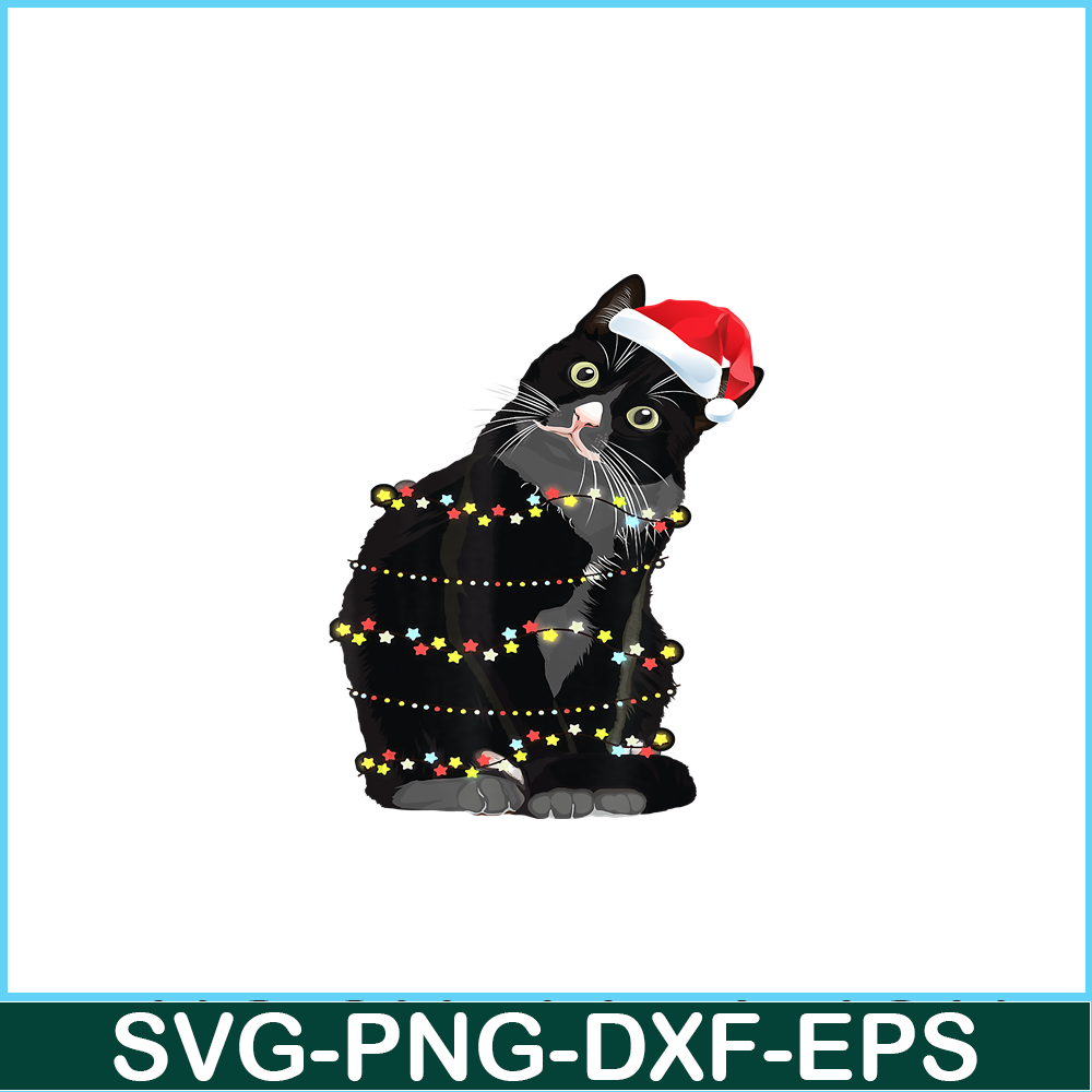 PNG141023101-Black Cat Christmas Sweater Xmas Light Santa Paws T-Shirt Png.png