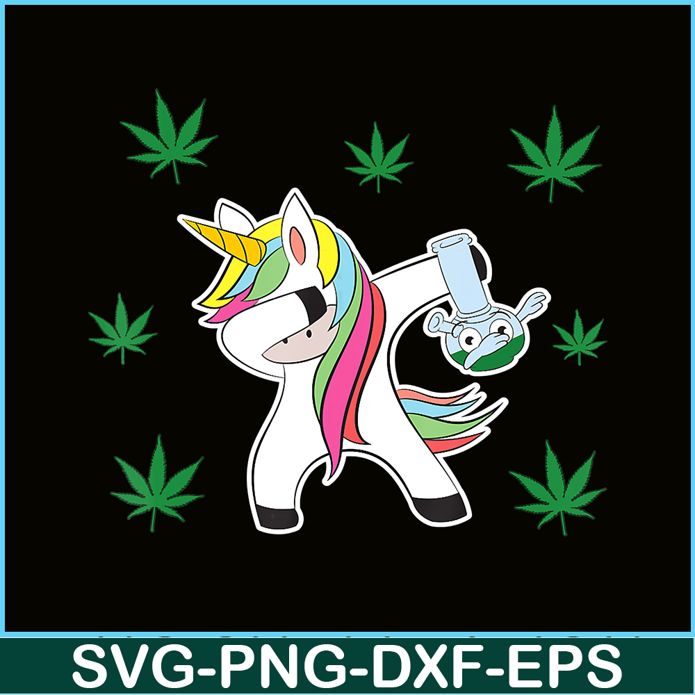 PNG14102339-420 Dabbing Unicorn Bong Shirt Cannabis Weed Pot Gift Women Png.png