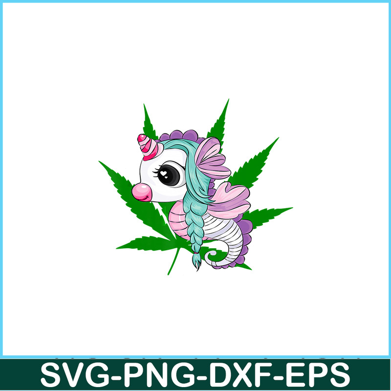 PNG14102352-Cute Christmas Tee Marijuana Weed Leaf Cool Seahorse Unicorn T-Shirt Png.png