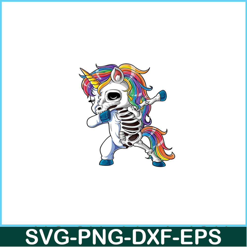 PNG14102356-Dabbing Unicorn Skeleton T shirt Halloween Girls Dab Gifts Png.png