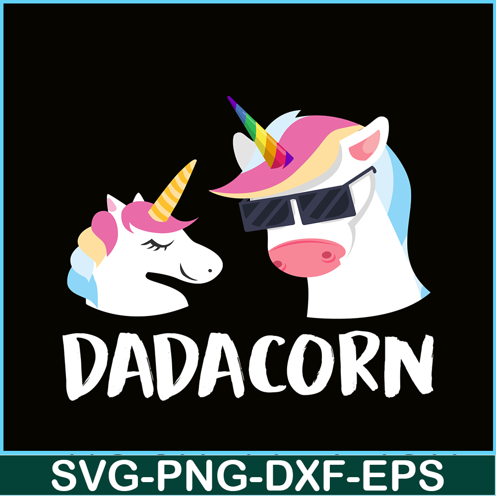 PNG14102357-Dadacorn Unicorn Dad And Baby Fathers Day T-Shirt Classic T-Shirt Png.png
