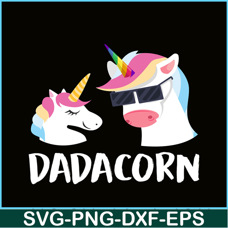 PNG14102357-Dadacorn Unicorn Dad And Baby Fathers Day T-Shirt Classic T-Shirt Png.png