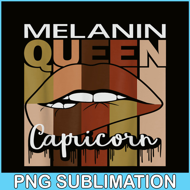 CPB28102333-Capricorn Queen PNG Zodiac Sign Melanin PNG Retro Vintage Birthday PNG.png