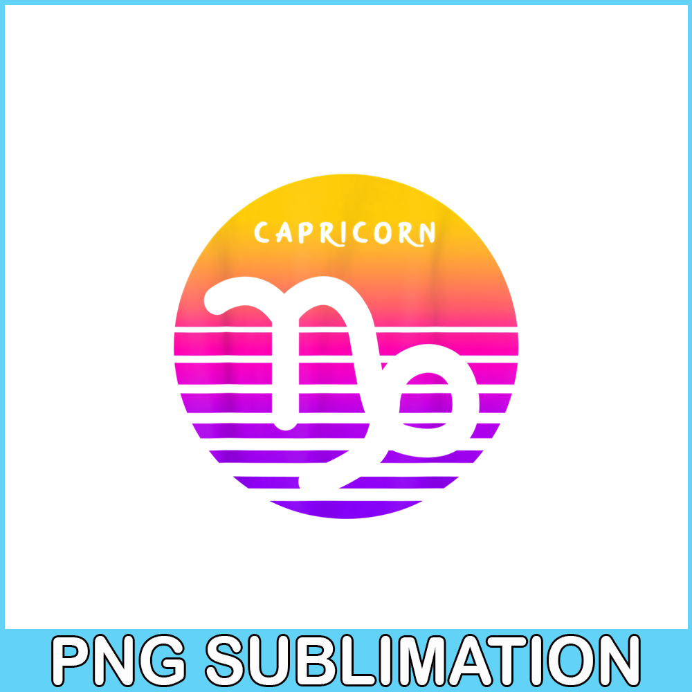 CPB28102342-Capricorn Vintage Sunset PNG Retro Capricorn Birthday PNG Capricorn Sign PNG.png