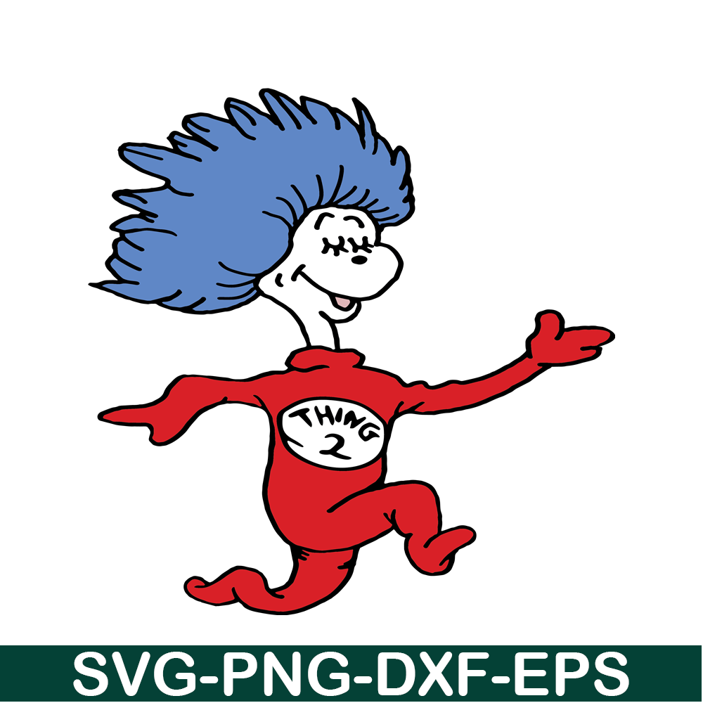 DS104122352-Dr Seuss Thing 2 Character SVG, Dr Seuss SVG, Cat in the Hat SVG DS104122352.png