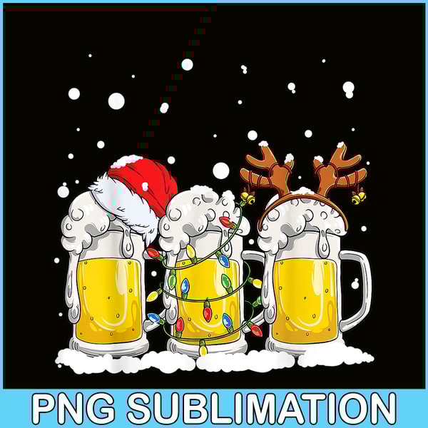 BEER28102305-Beer Christmas PNG Mug Santa Reinbeer PNG Xmas lights PNG.png
