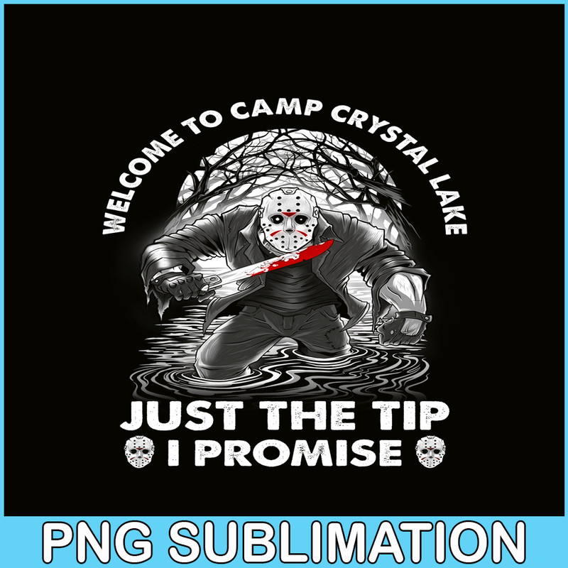 CAMP07112303-WELCOME TO CAMP CRYSTAL LAKE PNG Horror Camping PNG Camping Lover PNG.png