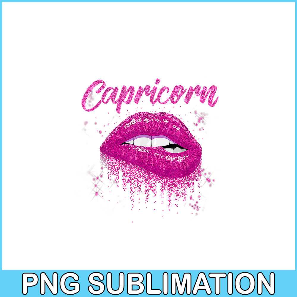 CPB28102346-Capricorn Zodiac Birthday PNG Pink Lips PNG Zodiac Sign PNG.png