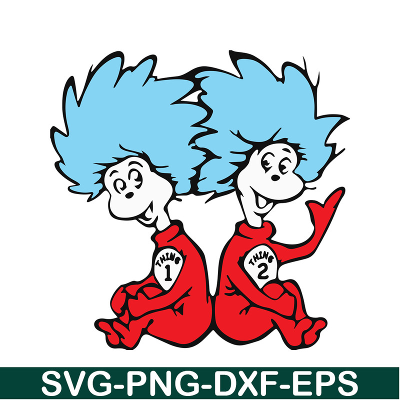 DS104122330-Thing One and Thing Two Characters SVG, Dr Seuss SVG, Cat in the Hat SVG DS104122330.png
