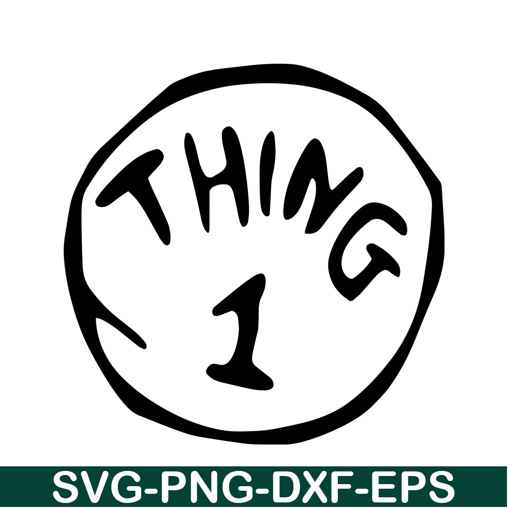 DS104122335-Thing 1 The Simple Text SVG, Dr Seuss SVG, Cat in the Hat SVG DS104122335.png