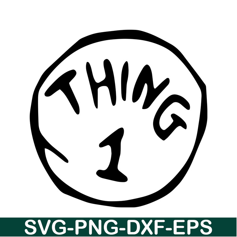 DS104122335-Thing 1 The Simple Text SVG, Dr Seuss SVG, Cat in the Hat SVG DS104122335.png