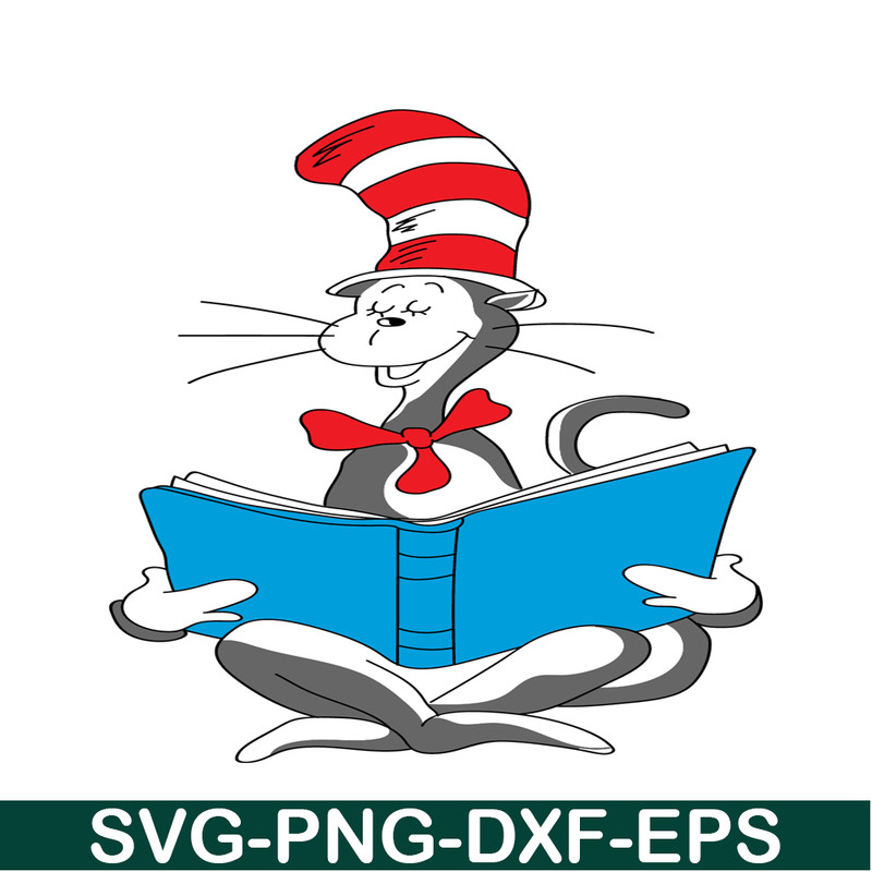 DS205122361-The Reading Cat SVG, Dr Seuss SVG, Cat In The Hat SVG DS205122361.png