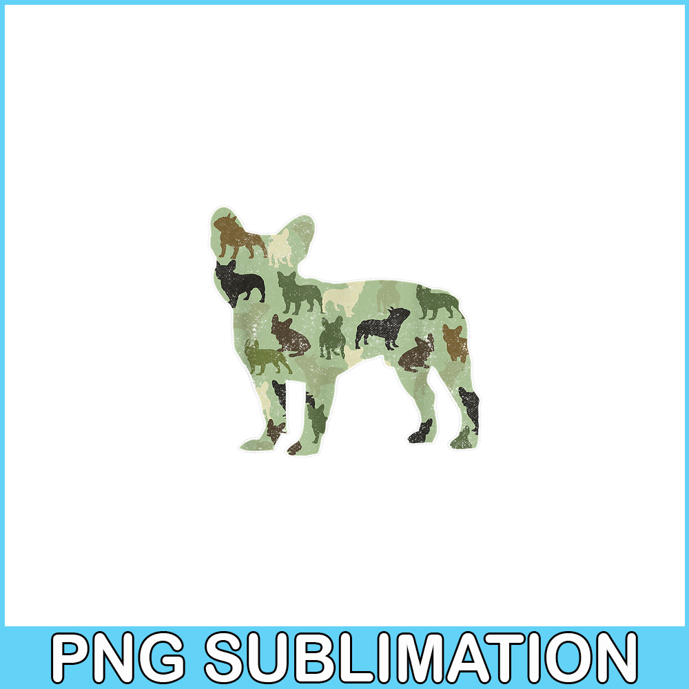 HL16102337-French Bulldog Camo PNG, Dog Camouflage PNG, Bulldog Mascot PNG.png