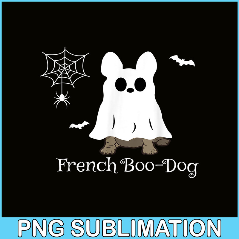 HL16102362-French Boo-Dog Dog PNG, French Bulldog Halloween PNG, Bulldog Mascot PNG.png