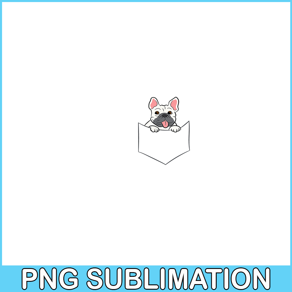 HL16102368-French Bulldog In A Pocket PNG, Frenchie Dog Lover PNG, French Dog Artwork PNG.png