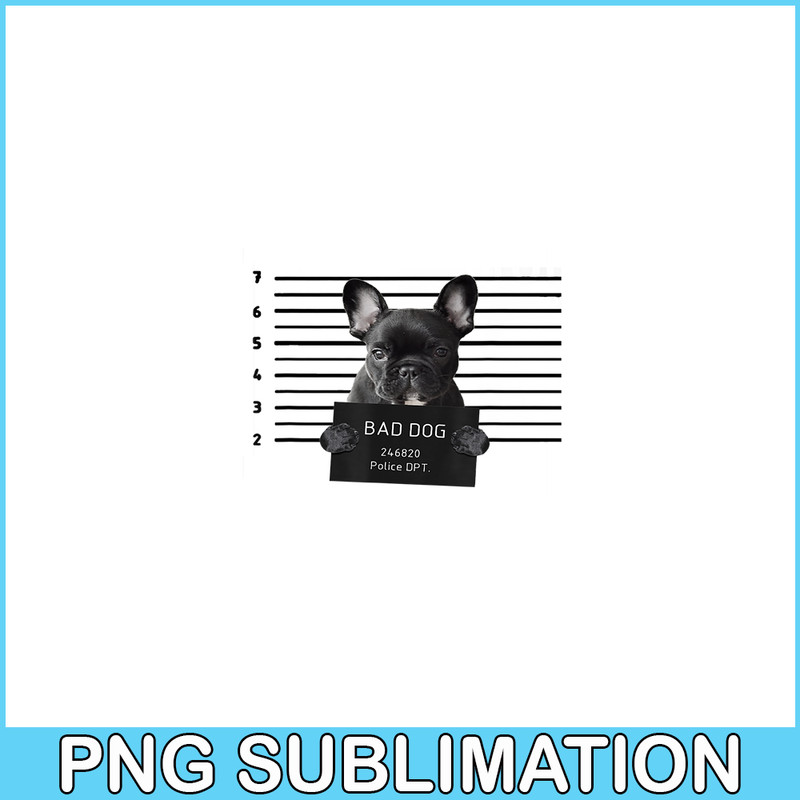 HL16102380-Bad Dog Jail Prisoner Puppy PNG, French Bulldog Prison PNG, Bulldog Mascot PNG.png
