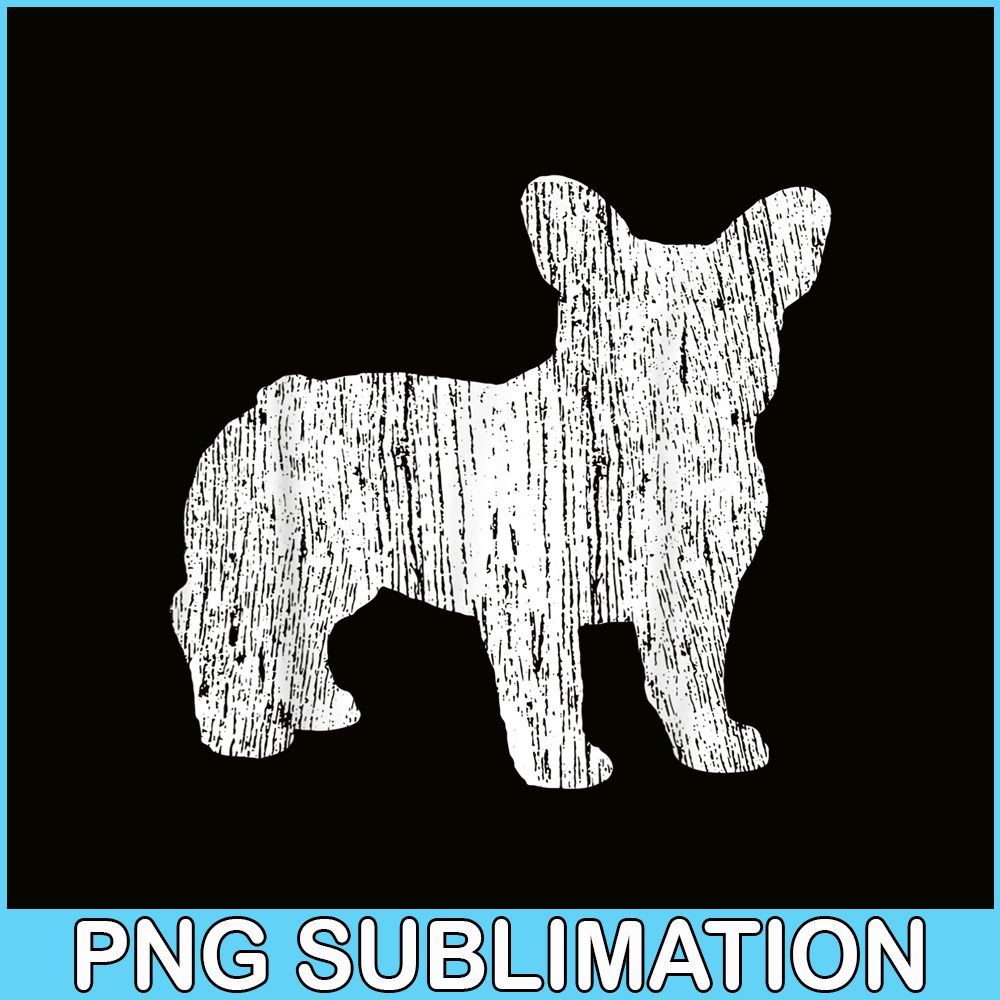 HL16102393-Vintage French Bulldog Silhouette PNG, Frenchie Dog Lover PNG, French Dog Artwork PNG.png