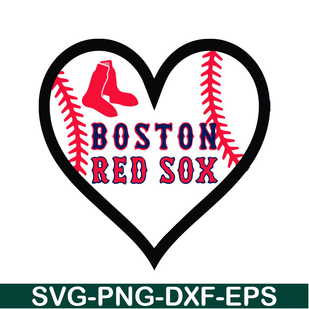 MLB30112354-Boston Red Sox The Black Heart SVG PNG DXF EPS AI, Major League Baseball SVG, MLB Lovers SVG MLB30112354.png