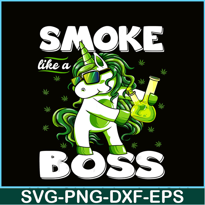 PNG14102340-420 Unicorn Floss Like A Boss Shirt Weed Pot Leaf Marijuana T-Shirt Png.png