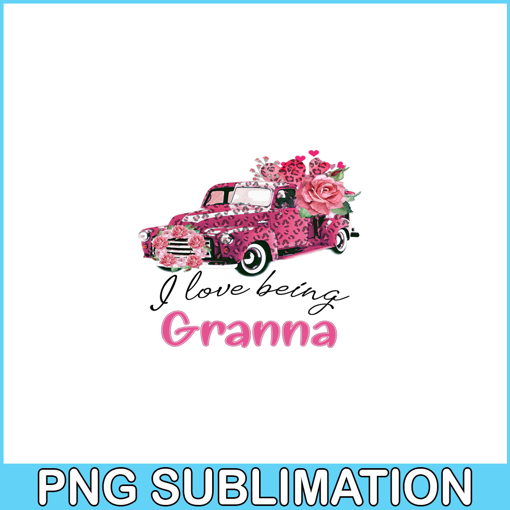 VLT19102349-I Love Being Granna PNG, Pink Valentine PNG, Valentine Holidays PNG.png