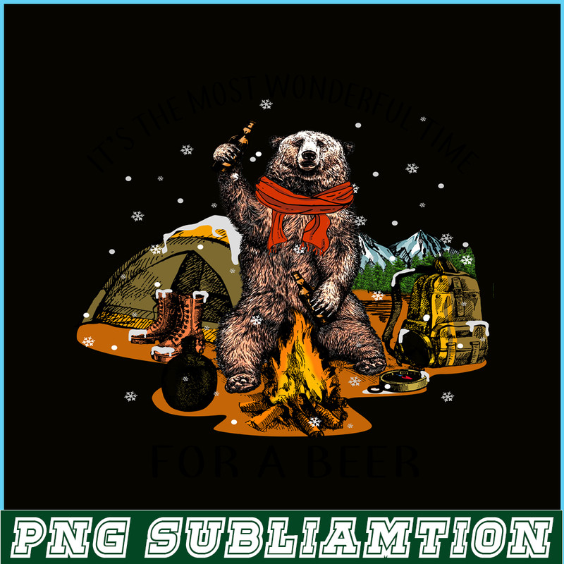 CAMP07112367-It's The Most Wonderful Time PNG Camping PNG For A Beer PNG.png