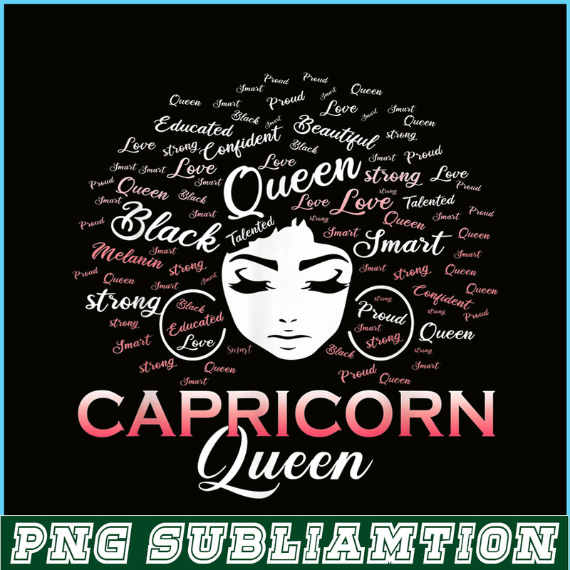 CPB28102306-Black Women PNG Capricorn Queen PNG January Birthday PNG.png