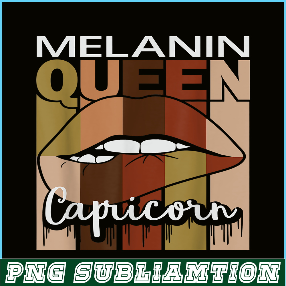 CPB28102333-Capricorn Queen PNG Zodiac Sign Melanin PNG Retro Vintage Birthday PNG.png