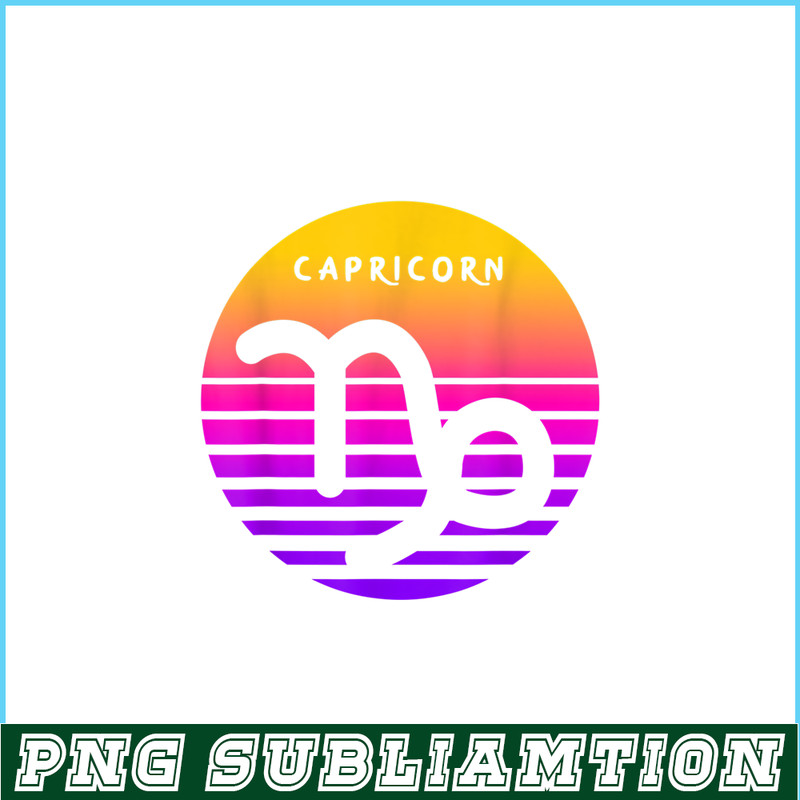 CPB28102342-Capricorn Vintage Sunset PNG Retro Capricorn Birthday PNG Capricorn Sign PNG.png