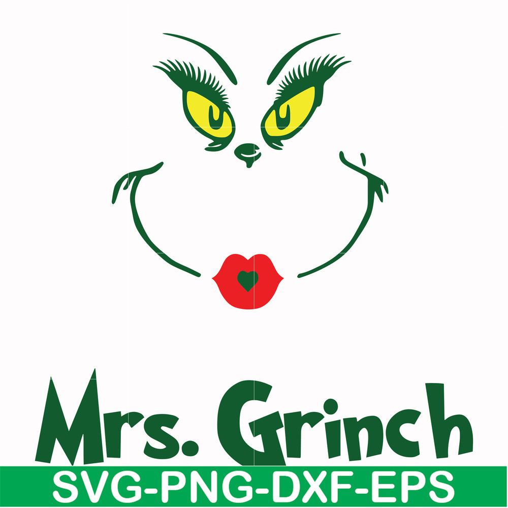 DR00039-Mrs. Grinch svg, png, dxf, eps file DR00039.jpg