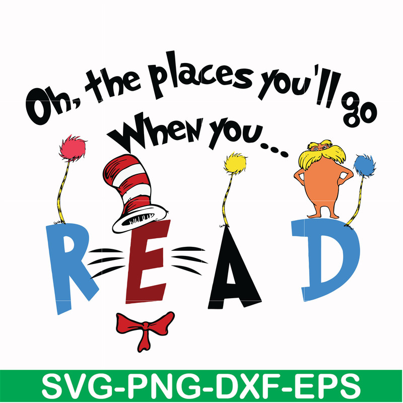 DR0006-Oh the places you'll go when you read svg, png, dxf, eps file DR0006.jpg