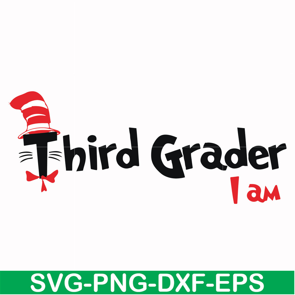 DR00066-Third grader I am svg, png, dxf, eps file DR00066.jpg