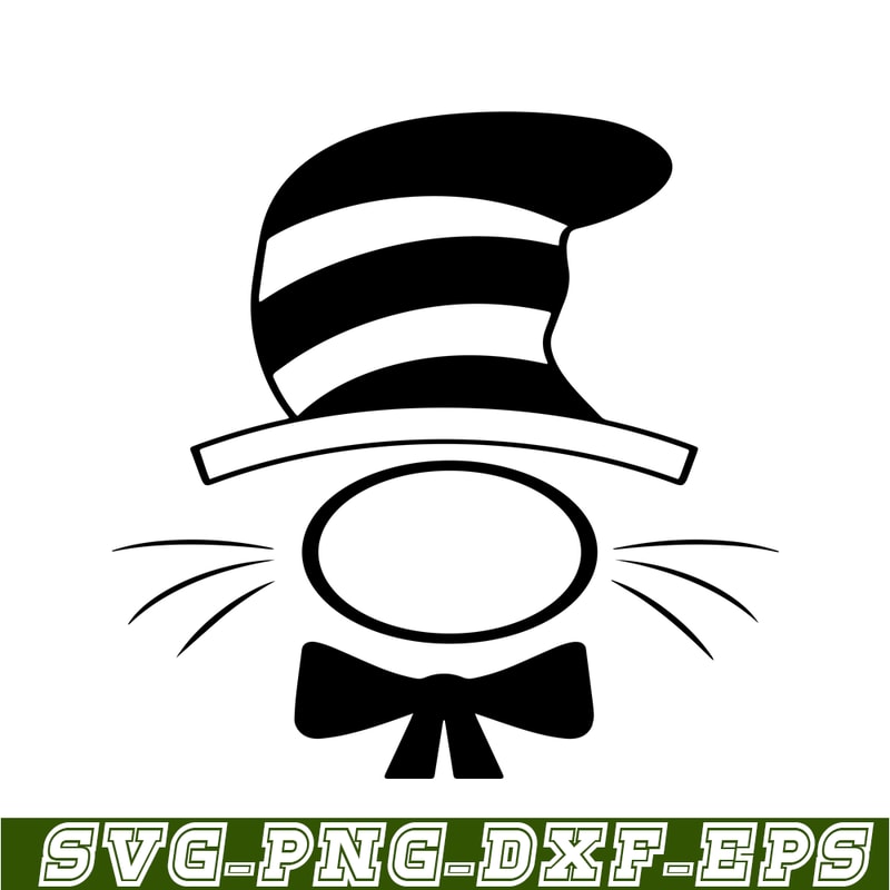DS105122302-Cat in the black white hat Monogram SVG, Dr Seuss SVG, Cat in the Hat SVG DS105122302.png