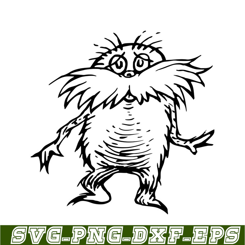 DS105122316-The Black White Lorax SVG, Dr Seuss SVG, Dr. Seuss' the Lorax SVG DS105122316.jpg