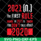 FN11062129-The First Rule Of 2021 svg, png, dxf, eps digital file FN11062129.jpg