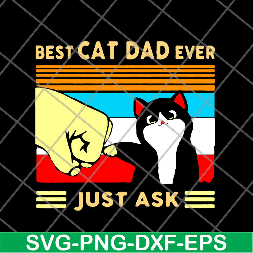 FTD01062105-Best cat dad ever svg, eps, png, dxf digital file FTD01062105.jpg