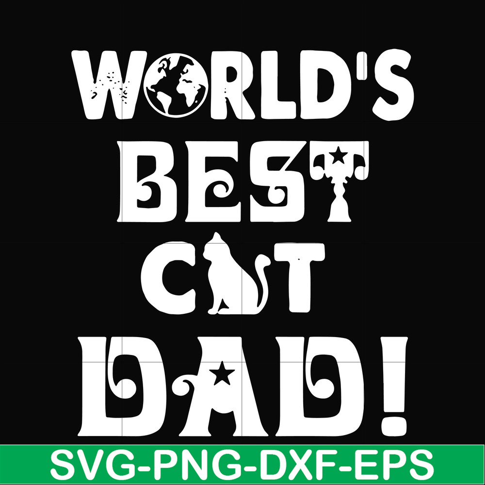 FTD43-World's best cat dad svg, png, dxf, eps, digital file FTD43.jpg
