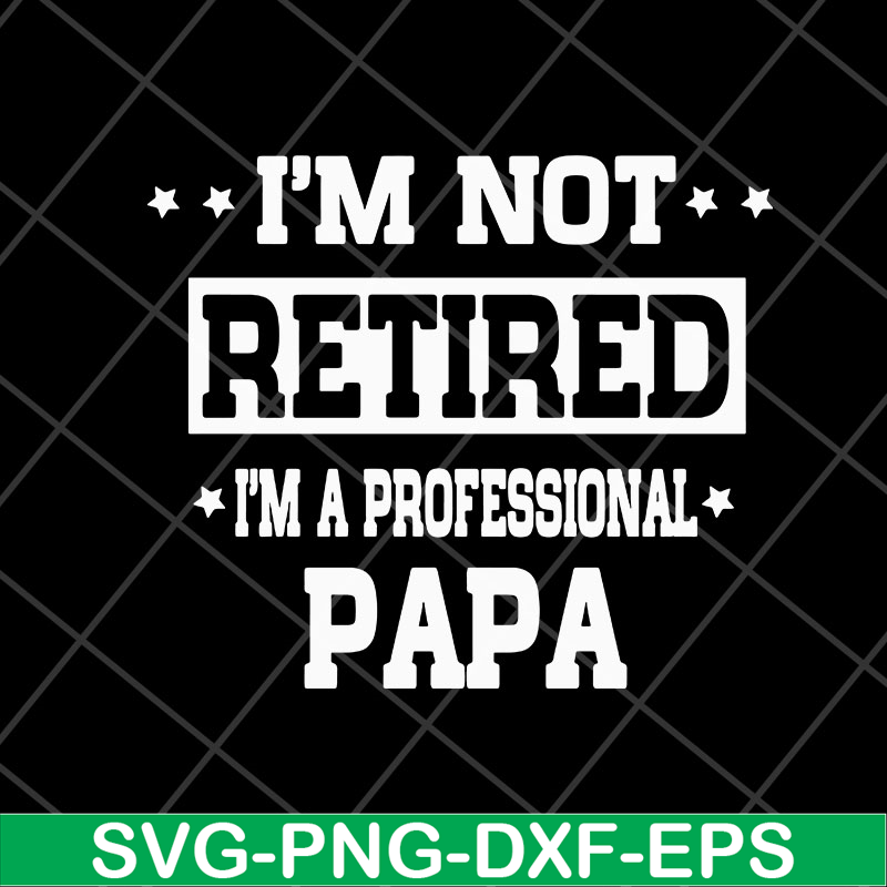 FTD04052112-Im not retired im a professional papa svg, Fathers day svg, png, dxf, eps digital file FTD04052112.jpg