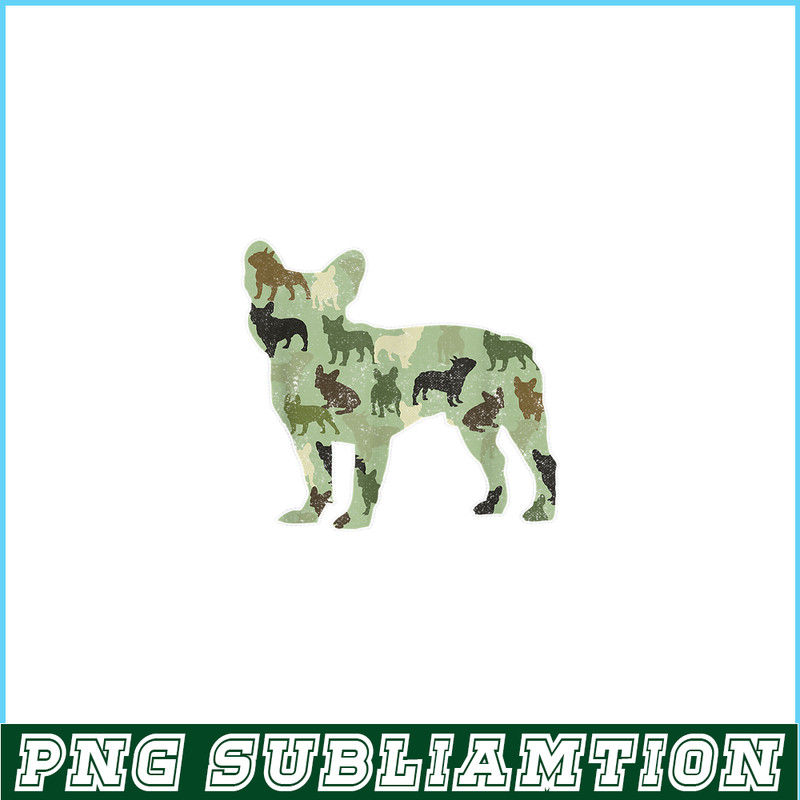 HL16102337-French Bulldog Camo PNG, Dog Camouflage PNG, Bulldog Mascot PNG.png