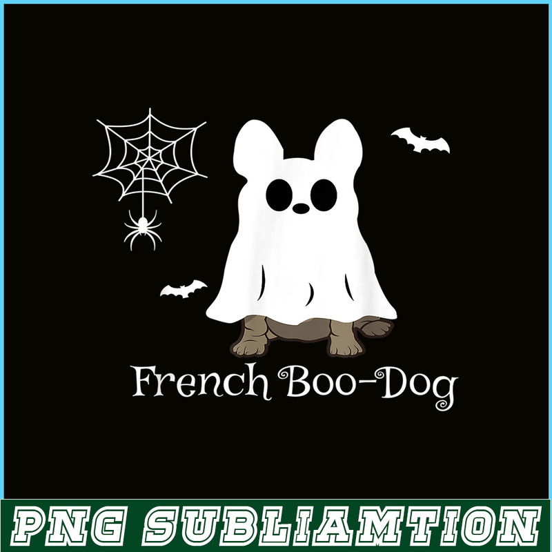 HL16102362-French Boo-Dog Dog PNG, French Bulldog Halloween PNG, Bulldog Mascot PNG.png