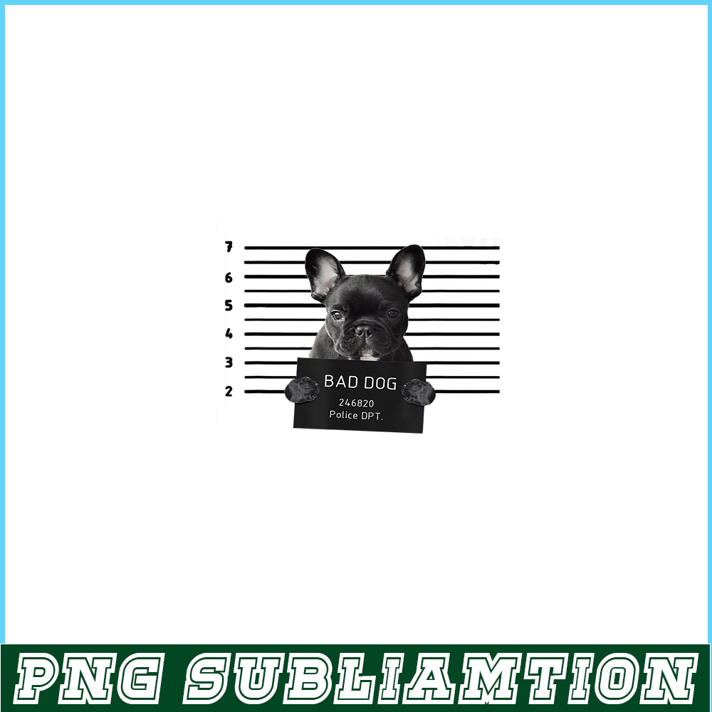 HL16102380-Bad Dog Jail Prisoner Puppy PNG, French Bulldog Prison PNG, Bulldog Mascot PNG.png