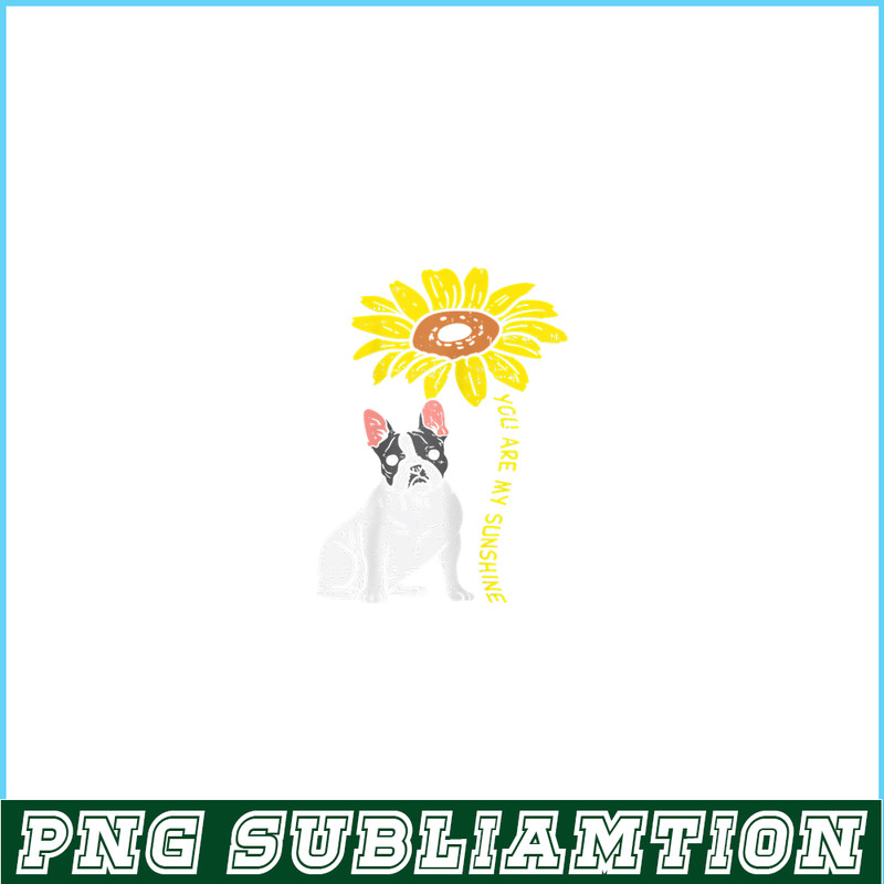 HL16102391-French Bulldog Sunflower PNG, Frenchie Dog Lover PNG, French Dog Artwork PNG.png
