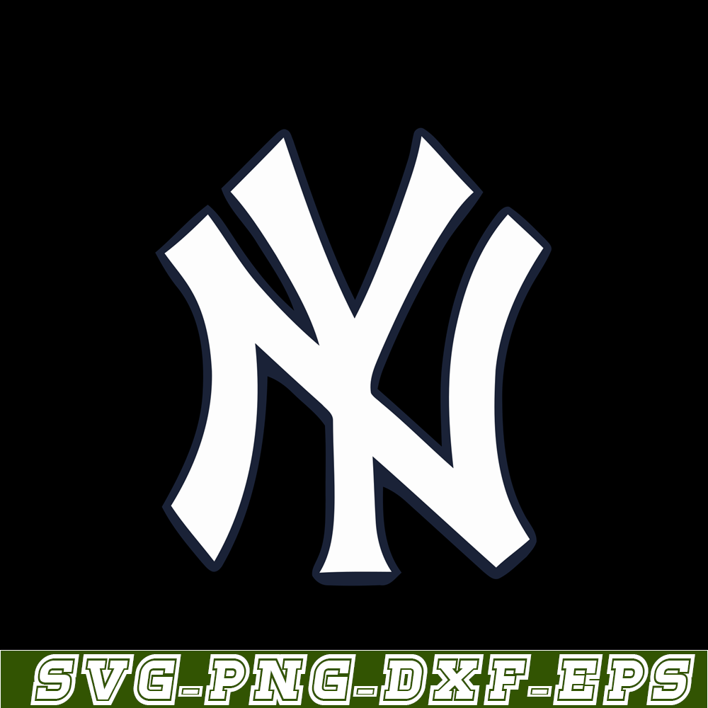 MLB204122327-NewYork Yankees White Logo SVG, Major League Baseball SVG, Baseball SVG MLB204122327.png