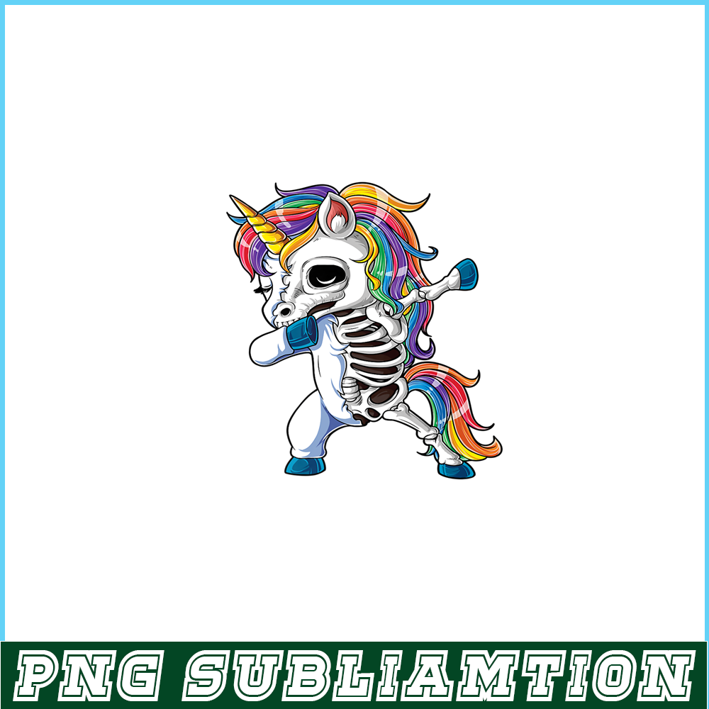 PNG14102356-Dabbing Unicorn Skeleton T shirt Halloween Girls Dab Gifts Png.png